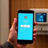 Hand holding a smartphone with a payment app next to an energy meter.
